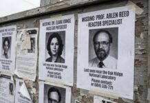 NINE Top Scientists VANISHED — Nuclear Secrets Connection… Bulletin board displaying missing person posters for two professionals
