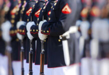 Million-Dollar Brain Game—Navy’s $1M Gamble Military officers standing in formation holding rifles.